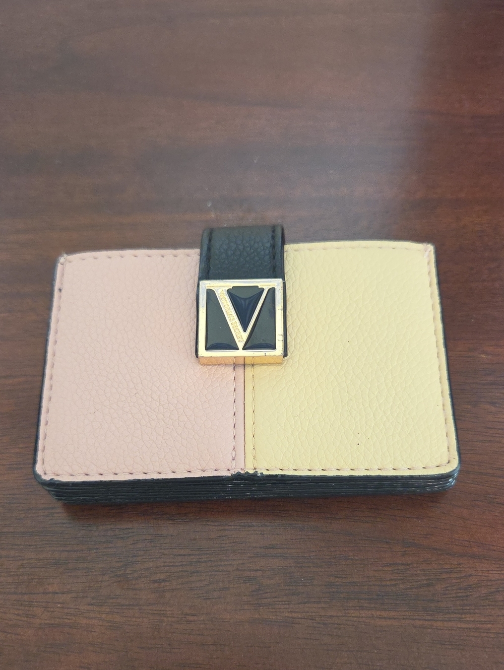 Victoria's Secret Accordian Card Holder in Pink, Cream & Black Color